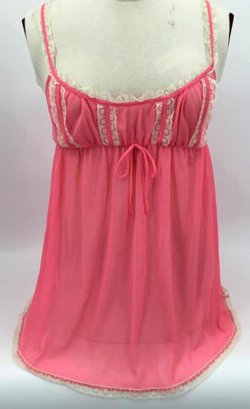 Victoria’s Secret Pink Sheer Lace Babydoll Camisole XL